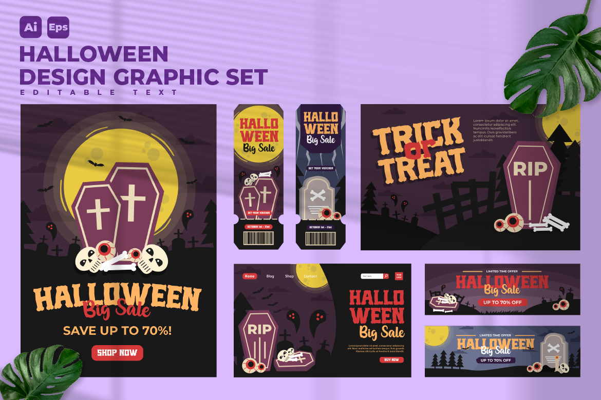 Halloween Design Graphic Set V15