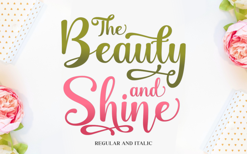 Beauty & Shine / Pretty Script Font