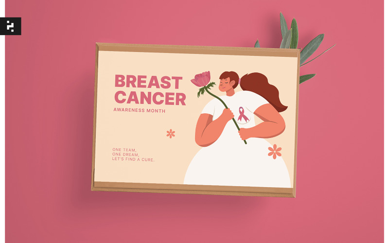 Breast Cancer Awareness Greeting Card Corporate Identity