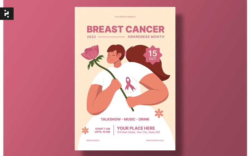 Breast Cancer Awareness Month Flyer Corporate Identity