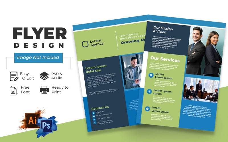 Double Sided Flyer Design Template Corporate Identity