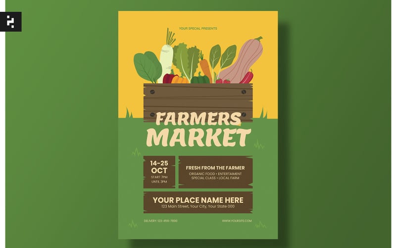 Farmers Market Flyer Template Corporate Identity