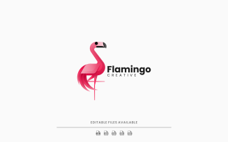 Flamingo Gradient Logo Style 3