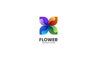 Flower Gradient Colorful Logo 3