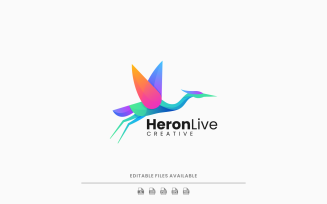 Heron Gradient Colorful Logo 2