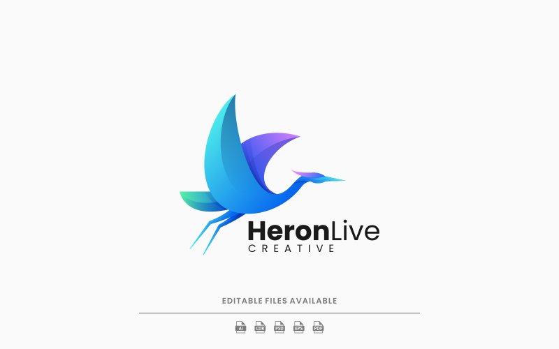 Heron Gradient Logo Vol.2 Logo Template