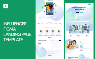 Influencer Figma Landing Page Template