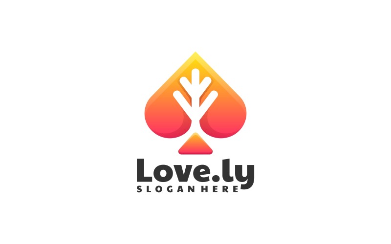Love Spade Gradient Logo Style Logo Template