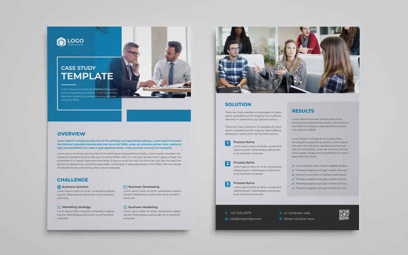 Modern Corporate Case Study Flyer Design Template Corporate Identity
