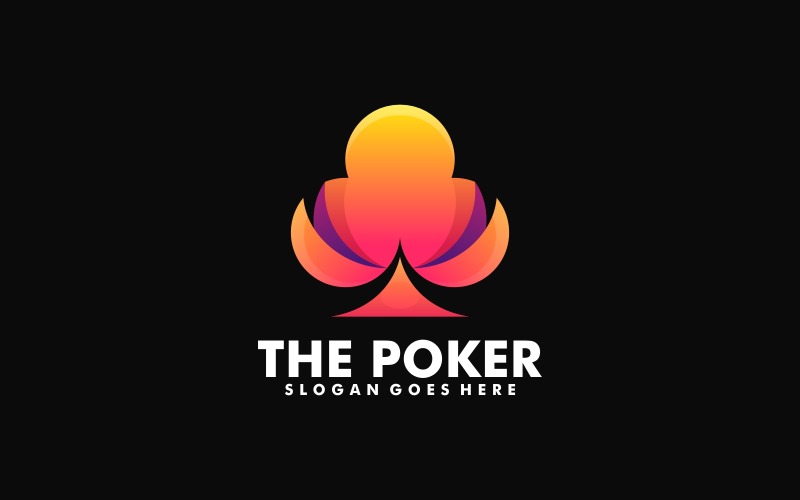 Poker Gradient Logo Style Logo Template