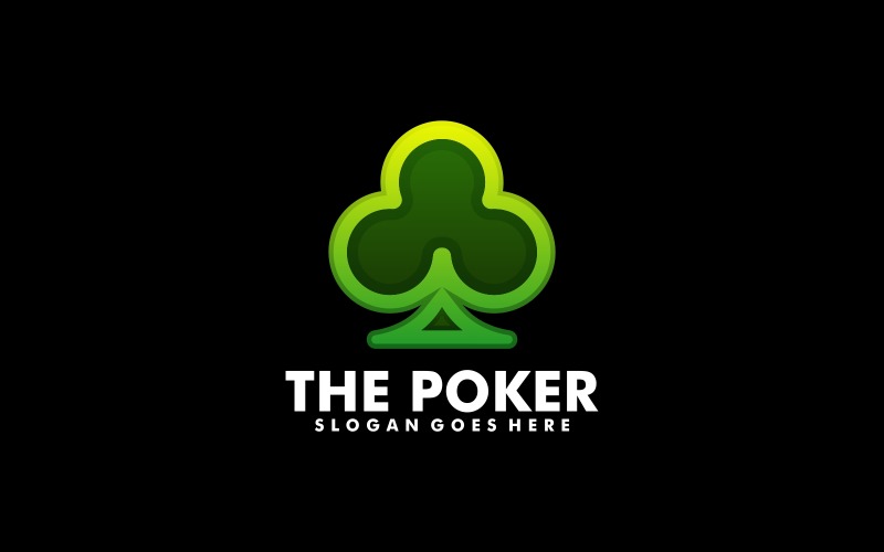 Poker Line Art Gradient Logo Logo Template