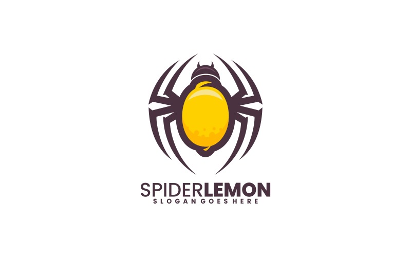 Spider Lemon Simple Logo Style Logo Template