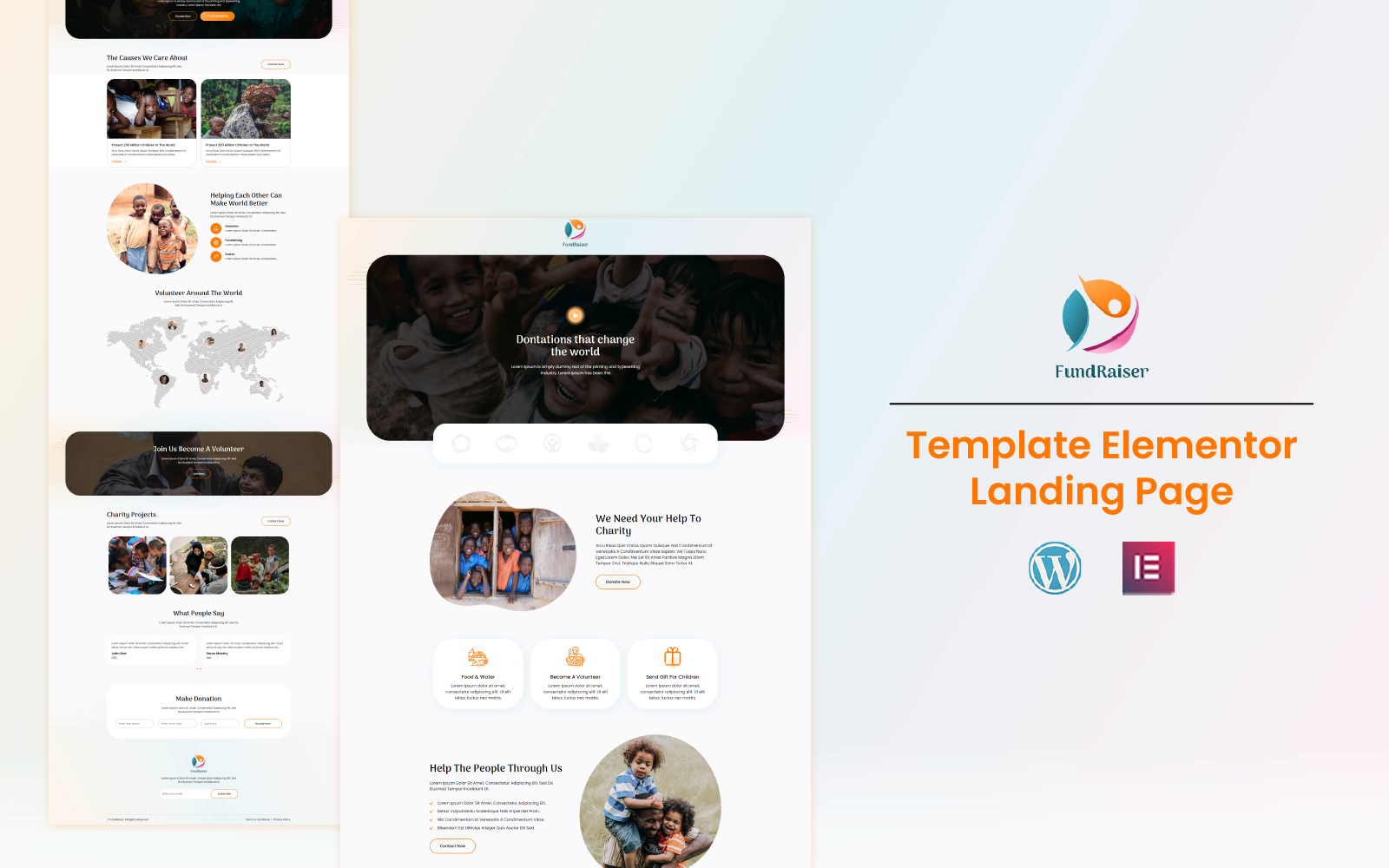 FundRaiser - NGO Services Ready to Use Elementor Template