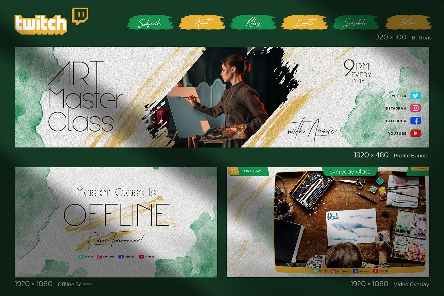 Template #276817 Twitch Cover Webdesign Template - Logo template Preview