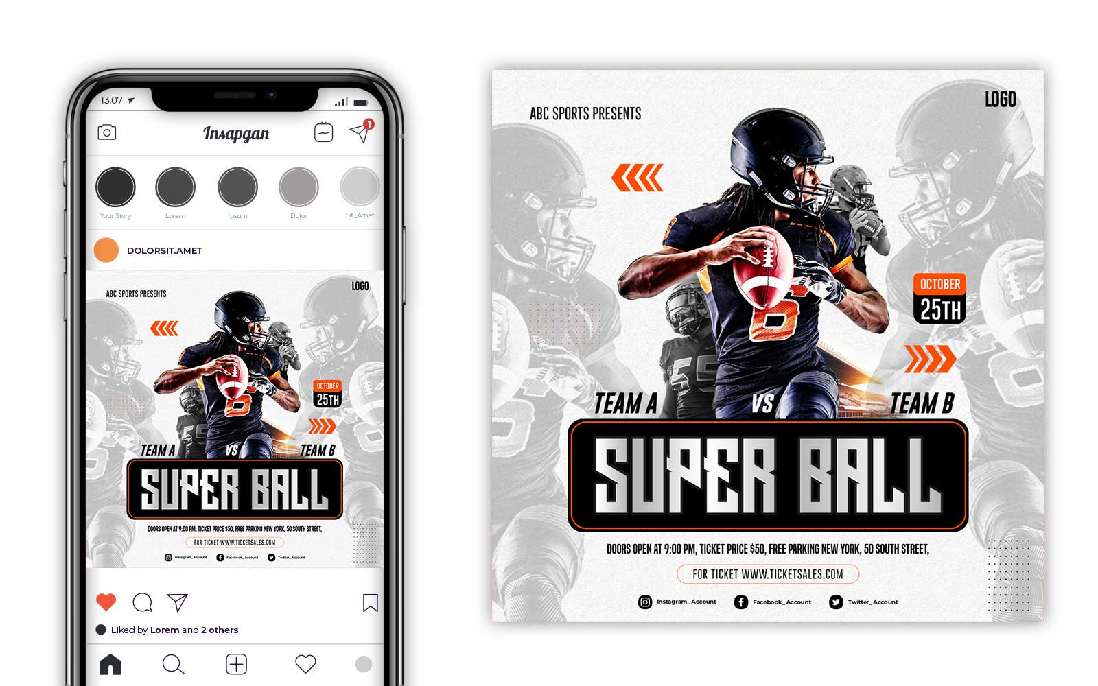 Template #276847 Football Game Webdesign Template - Logo template Preview