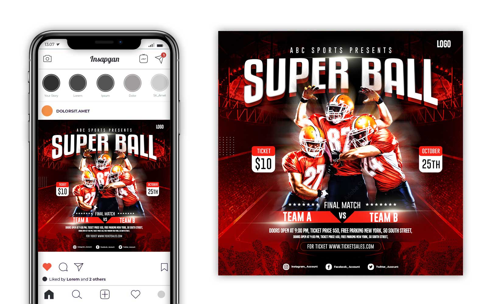 Template #276850 Football Game Webdesign Template - Logo template Preview