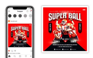 American football Poster template