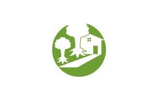 Building Home Nature Logo Vector Template 10