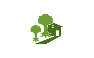 Building Home Nature Logo Vector Template 1