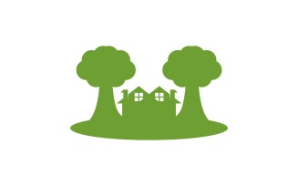 Building Home Nature Logo Vector Template 7