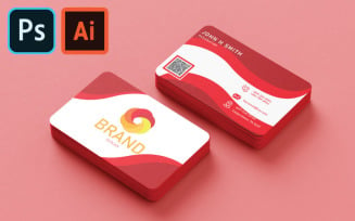 Creative Red Business Card Template - Business Card