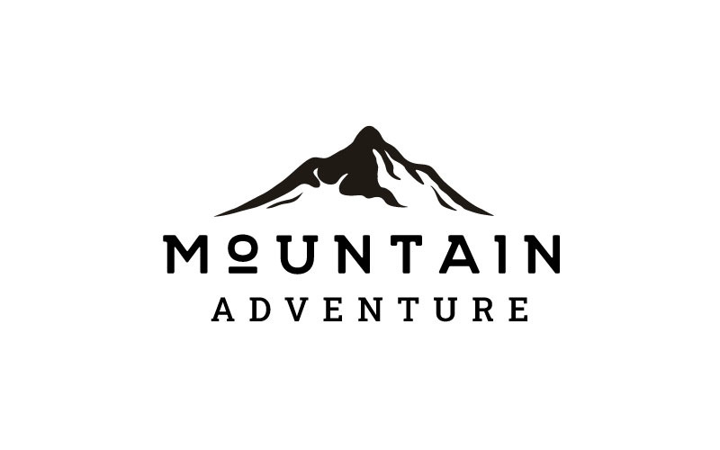 Mountain Peaks Minimalist Logo Design Template Logo Template
