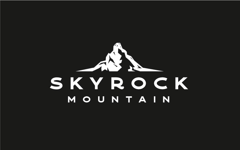 Retro Minimalist Rocky Mountain Logo Design Vector Template Logo Template