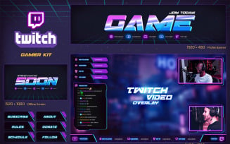 Twitch Gamer Podcast Overlay