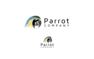 Bird Macaw Parrot Head Logo Template