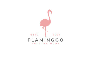 Flamingo Logo Design Vector Template