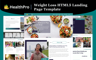HealthPro - Weight Loss HTML5 Landing Page Template