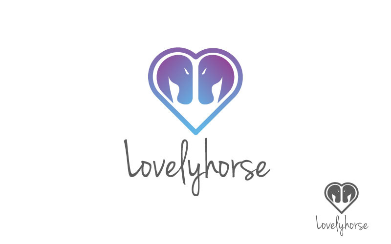 Horses Love Logo Design Template Logo Template