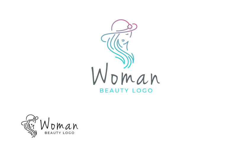 Line Art Woman Design Template Logo Template