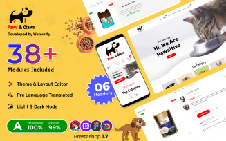 Paws & Claws - Pet and Animal Care Prestashop 1.7 Template