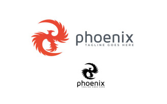 Phoenix Bird Logo Design Vector Template