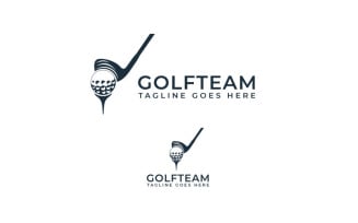 Stick Golf With Ball For Golf Team Logo Design