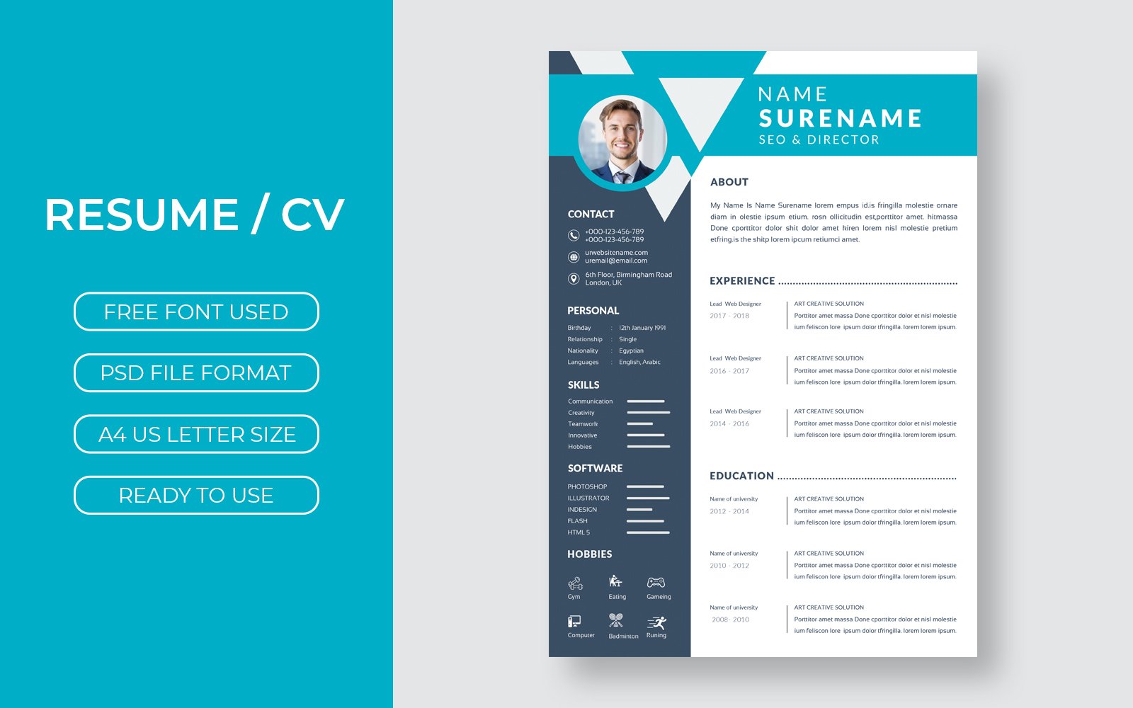 Template #277018 Indesign Resume Webdesign Template - Logo template Preview