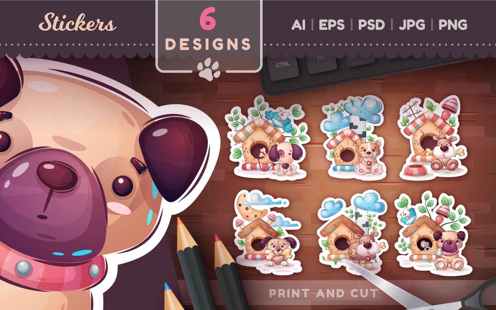 Template #277022 Sticker Cartoon Webdesign Template - Logo template Preview