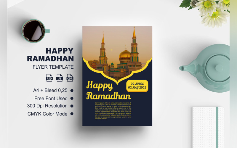 Happy Ramadhan Flyer Design Corporate Identity