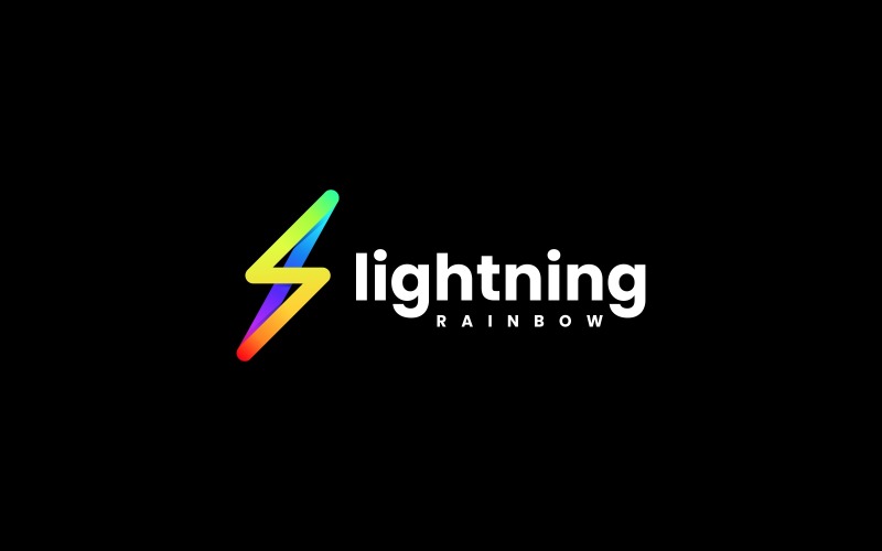 Lightning Gradient Colorful Logo Logo Template