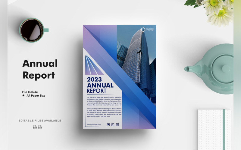 Annual Report Flyer Template Corporate Identity