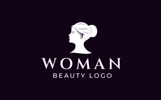 Beauty Logo - Woman Head Logo Design Template