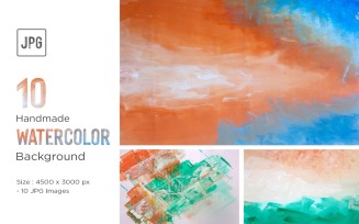 Hand painted Watercolor Background Set
