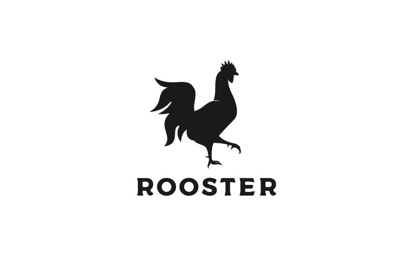 Rooster Chicken Silhouette Logo Design Template Logo Template