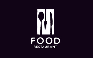 Spoon Fork And Knife For Dining Restaurant Logo Design Template
