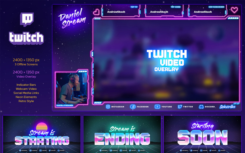 Twitch Gaming Templates for Stream Social Media