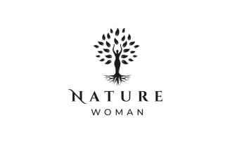 Woman Tree Logo - Tree With Body Woman Logo Design Template