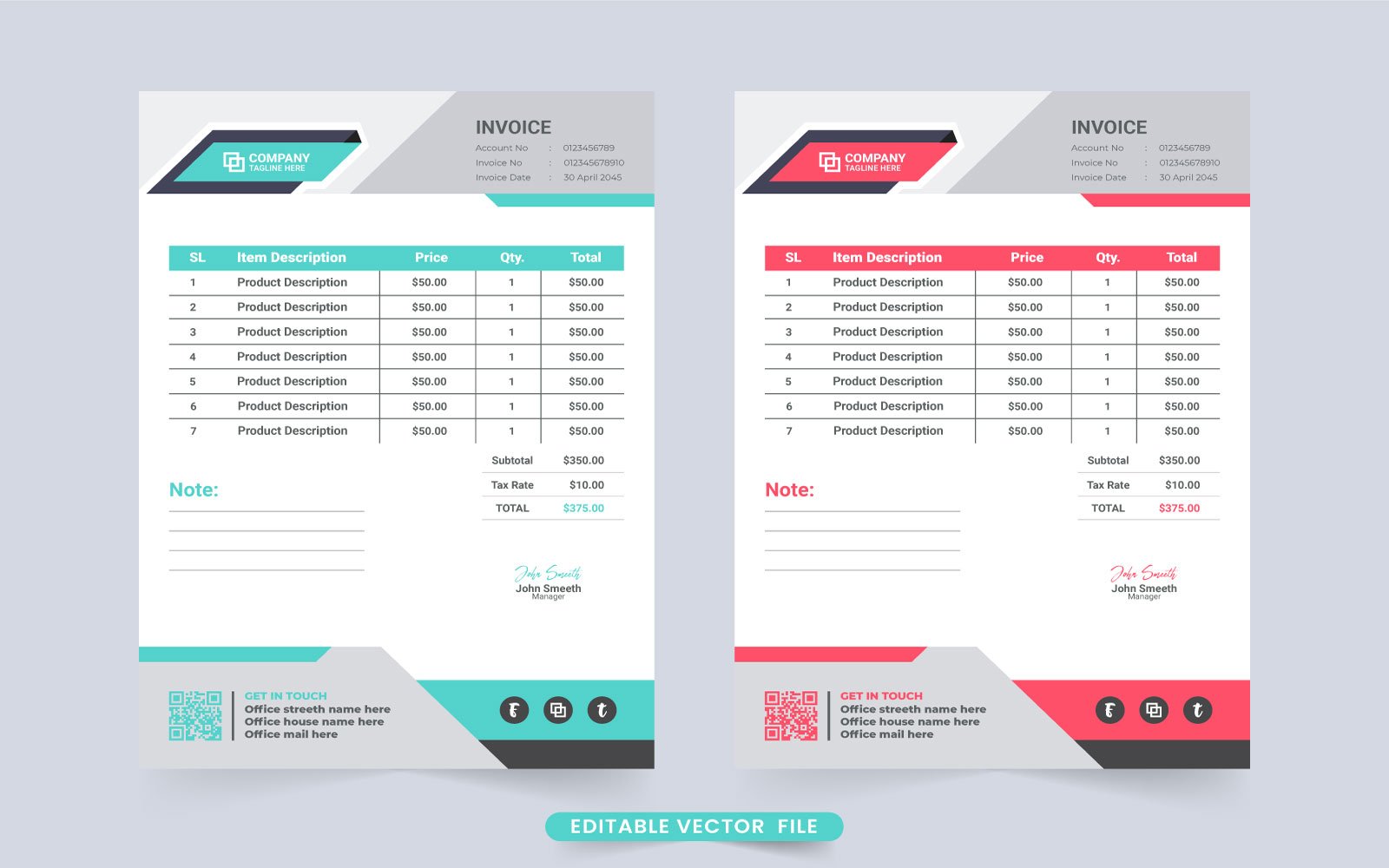 Kit Graphique #277218 Business Invoice Divers Modles Web - Logo template Preview