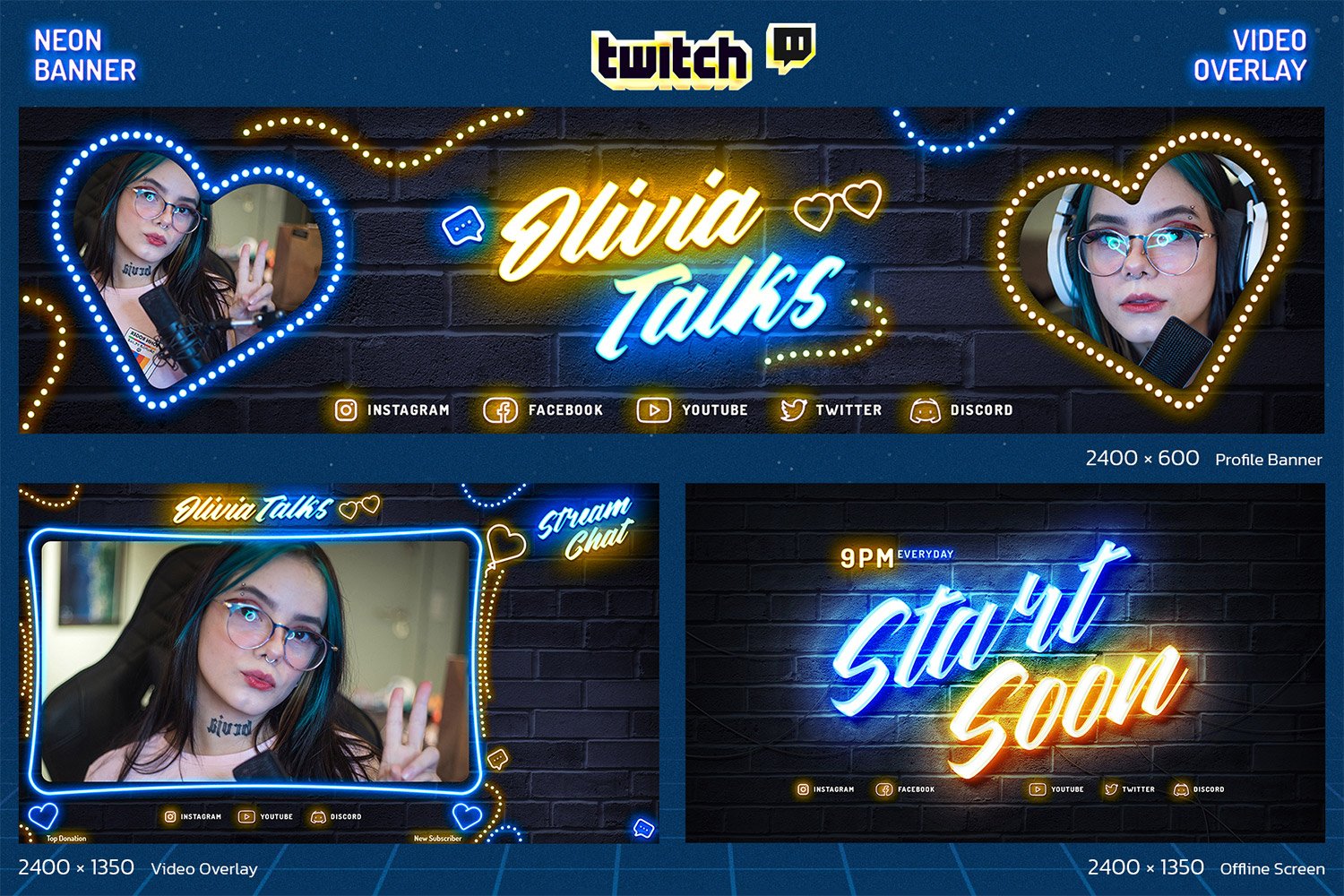 Template #277222 Twitch Overlay Webdesign Template - Logo template Preview