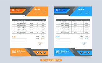 Business payment receipt and invoice vector